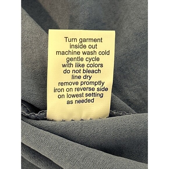 NY Collection Balloon Sleeve Peasant Blue Blouse Plus Size 2X (18/20) - Picture 9 of 15